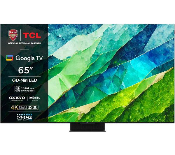 TCL 65C855K 65 inch Smart 4K Ultra HD HDR Mini LED TV with Google Assistant & Amazon Alexa