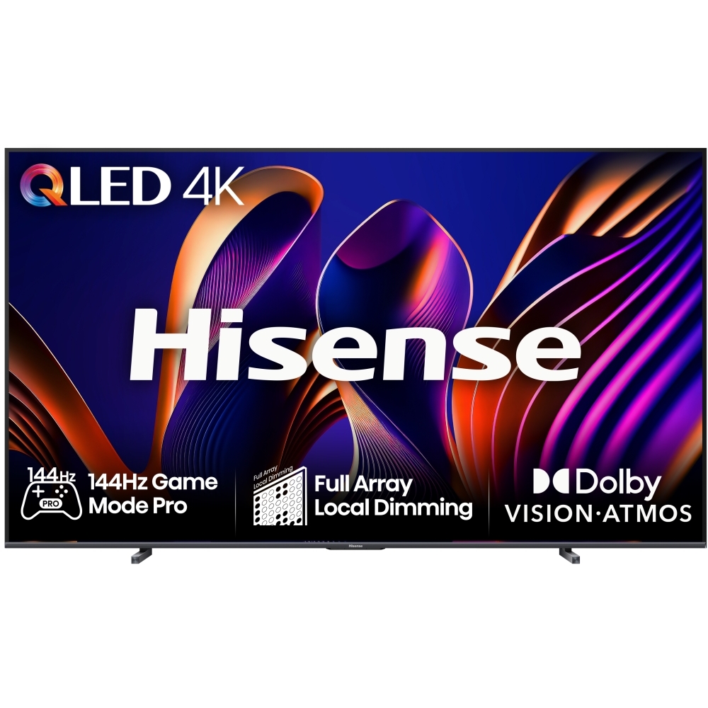 Hisense 100E77NQTUK PRO 100 inch 4K QLED Smart Gaming TV, 4K Ultra HD, Grey, E Rated