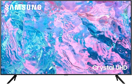 Samsung 43 Inch CU7100 UHD HDR Smart TV (2023) - 4K Crystal Processor, Adaptive Sound Audio, PurColour, Built In Gaming TV Hub, Streaming & Video Call Apps And Image Contrast Enhancer
