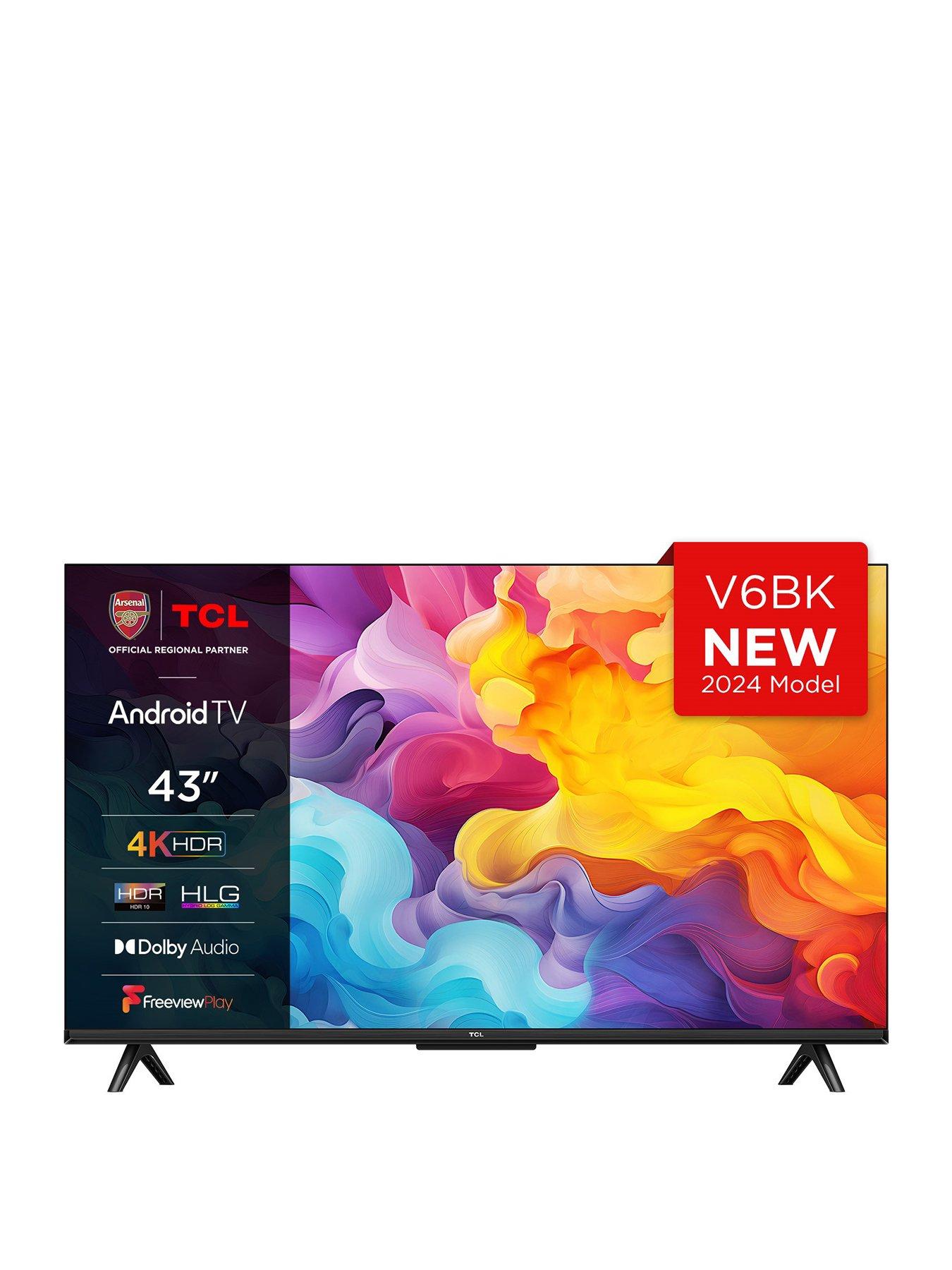 43V6BK, 43-inch, 4K UHD HDR, Frameless Android TV