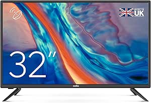 Cello ZBVD0223 32” HD Ready LED TV with built-in Freeview HD Built in Satellite receiver 3 x HDMI and USB 20 to record Live TV Easy to Setup Non-Smart TV Perfect for bedroom Made in the UK, Black