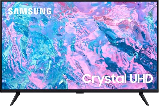 Samsung CU7000 Crystal UHD 4K 43 inch Smart TV, With Object Tracking Sound Lite, Gaming Hub, Crystal Processor 4K, Smart TV powered by Tizen, UE43CU7020KXXU, English Model (2024)