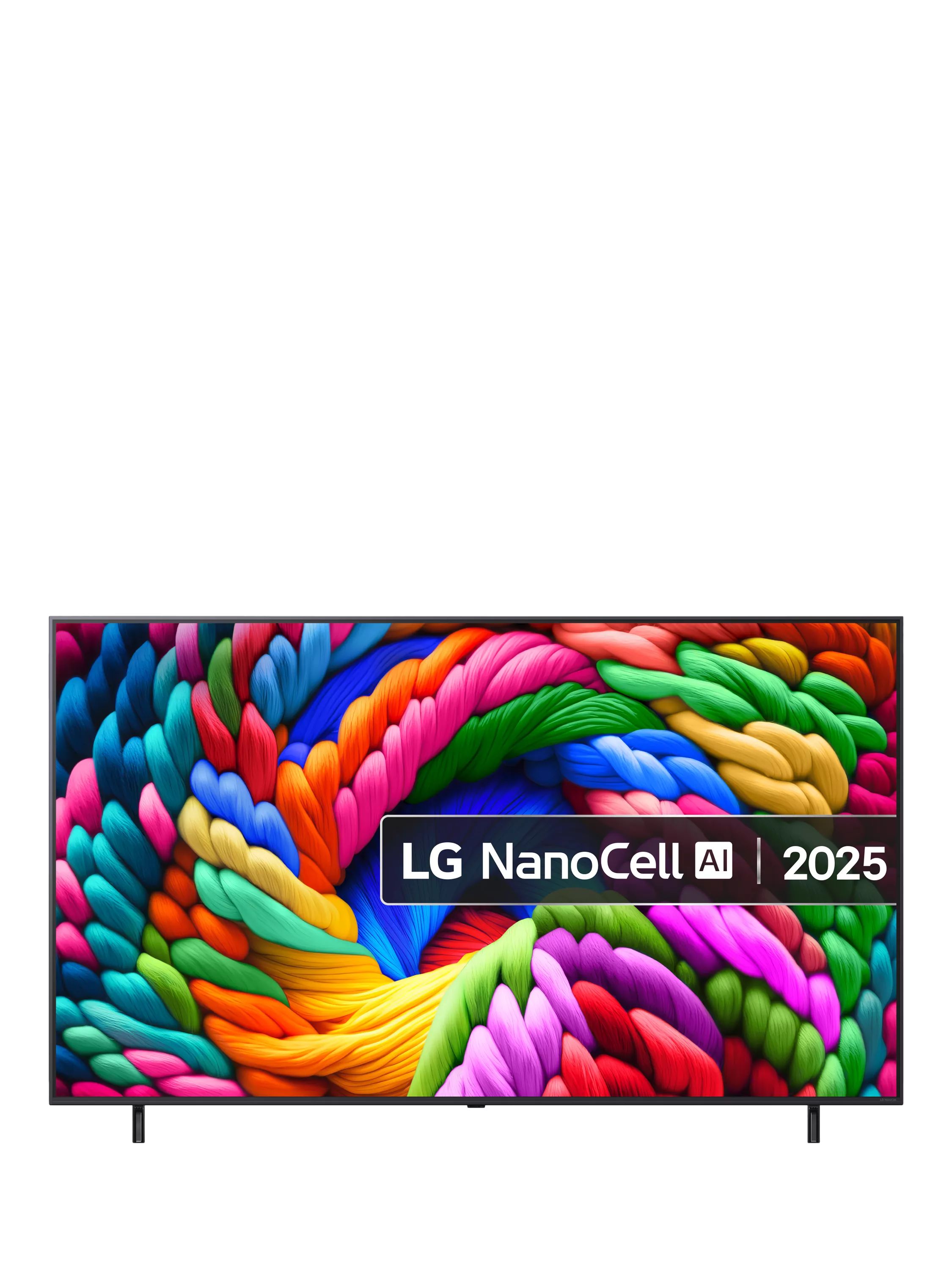 LG 75NANO90A6B (2025) LED HDR NanoCell 4K Ultra HD Smart TV, 75 inch, Black