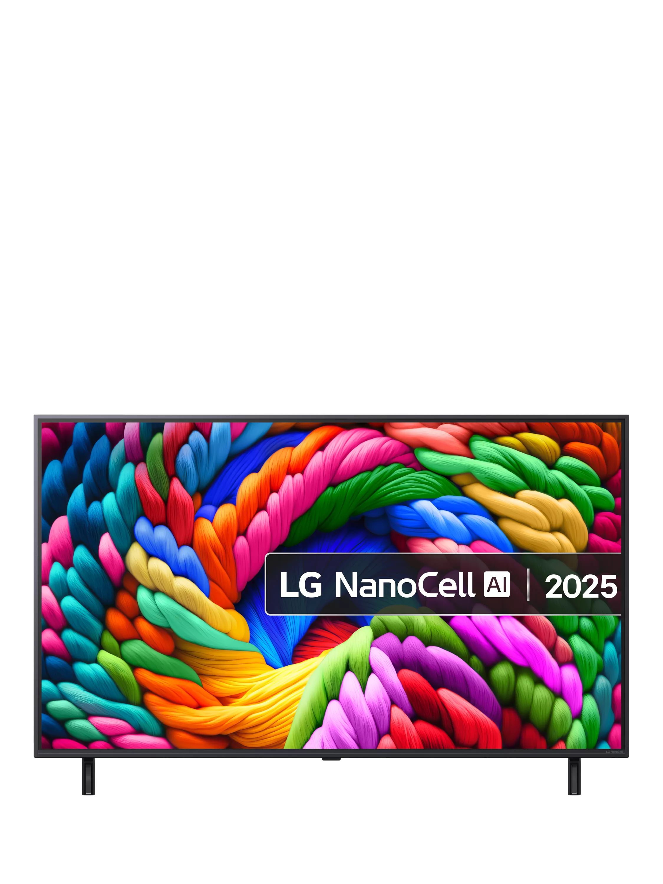 LG 50NANO90A6B (2025) LED HDR NanoCell 4K Ultra HD Smart TV, 50 inch, Black