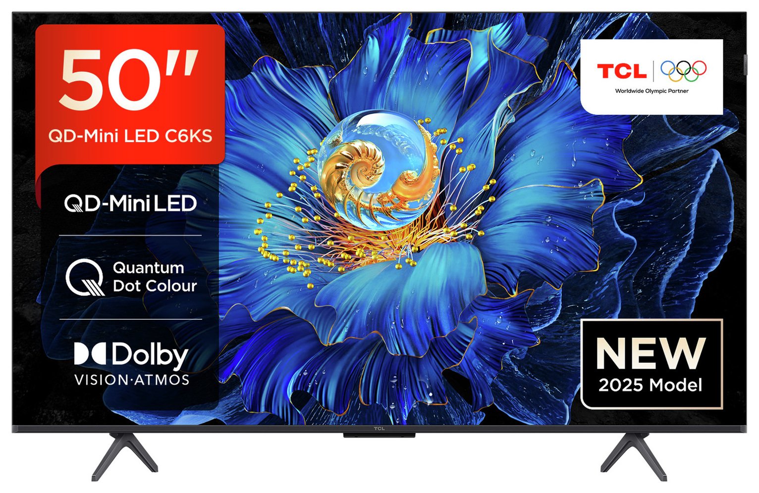 TCL 50 Inch 50C6KS-UKX7 Smart 4K Ultra HD HDR Mini LED TV