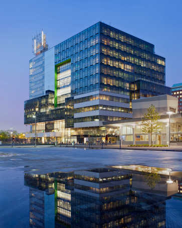 Exterior at Dusk, Genzyme Center, Cambridge, MA