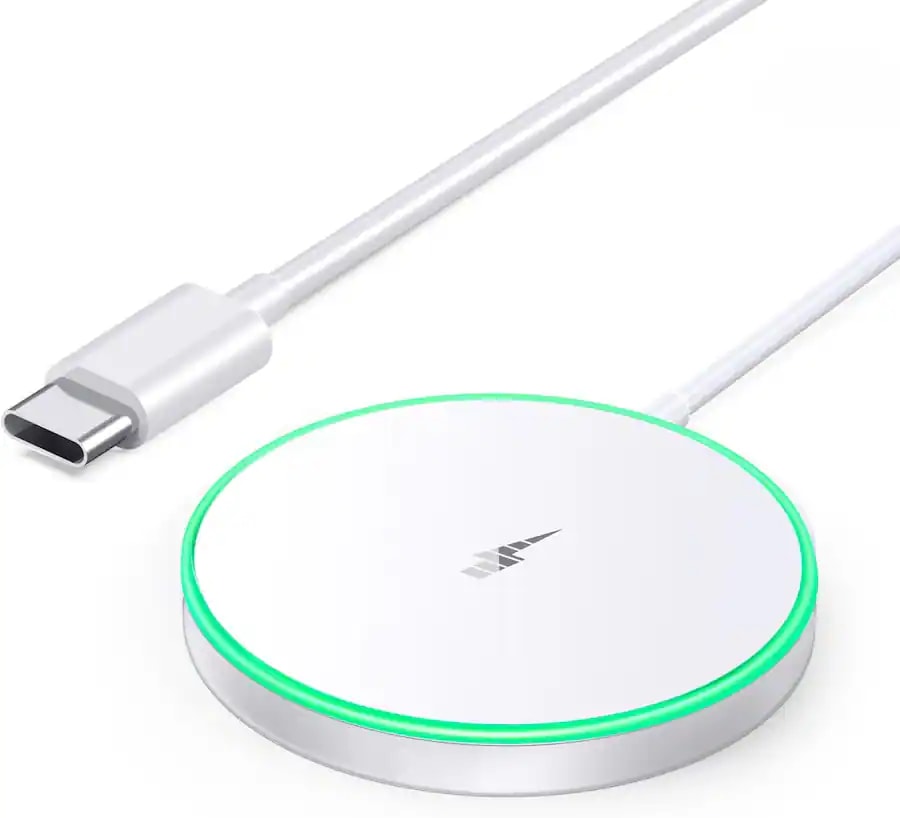 Magnetic Wireless Charger, 15W MagSafe-Compatible Fast Charging Pad for iPhone 17/16/15/14/13/12 Series & AirPods 2/3/Pr