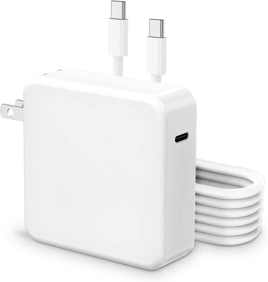 Core Tech - 100W USB-C Fast Charger for MacBook Pro/Air, iPad Pro, Lenovo ThinkPad/Yoga, Chromebook & USB-C Laptops/Phones – High-Sp - White