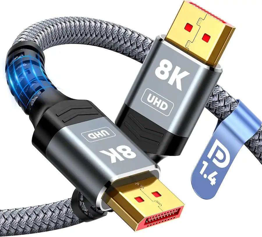 Core Tech Capshi 8K DisplayPort Cable 1.4 – VESA Certified (Pack of 10), 6.6FT – 32.4Gbps UHD DP Cord