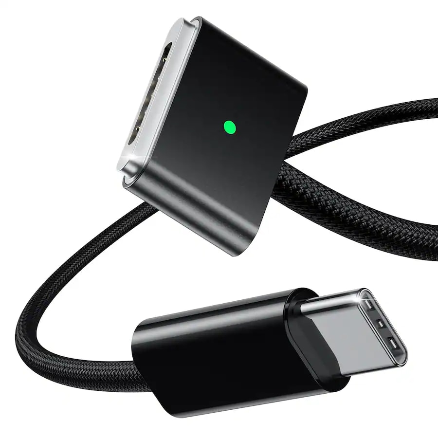 USB-C to Magnetic 3 Charging Cable (6.6 ft) – 140W Fast Charging Braided Cable Compatible with MacBook Air & MacBook Pro