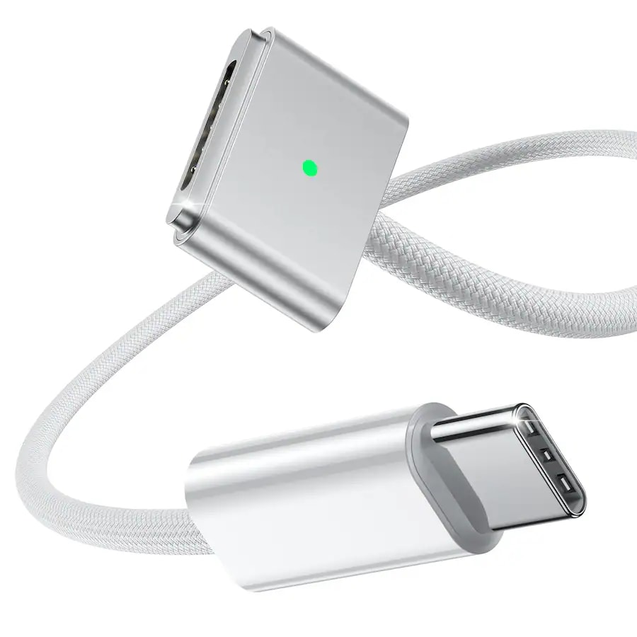 USB-C to Magnetic 3 Charging Cable (6.6 ft) – 140W Fast Charging Braided Cable Compatible with MacBook Air & MacBook Pro