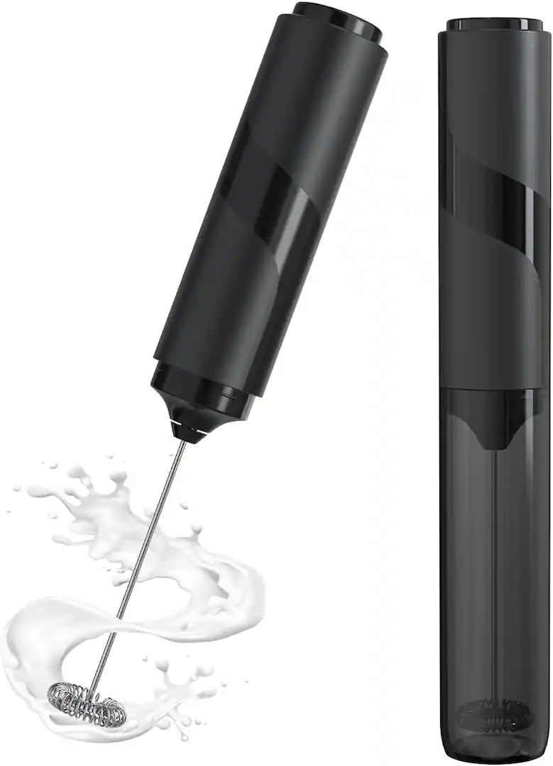 Handheld Milk Frother with Cover – Battery-Operated Electric Foam Maker for Coffee, Latte, Matcha & Hot Chocolate