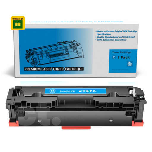 HP W2021A 414A Compatible Cyan Standard Yield Toner Cartridge (1 Pack)