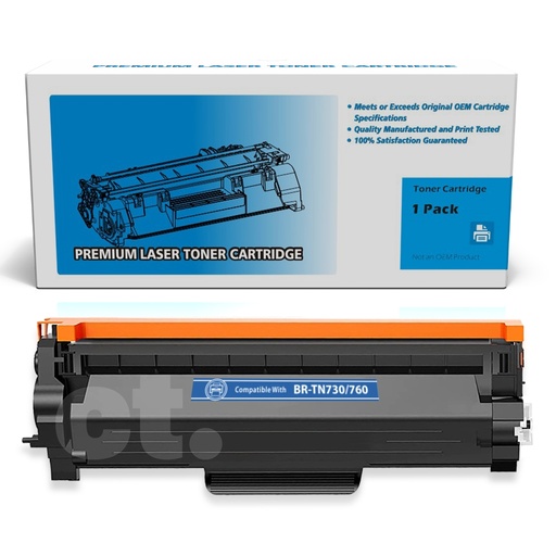 Brother TN-760 TN760 Compatible Black High Yield Toner Cartridge (1 Pack)
