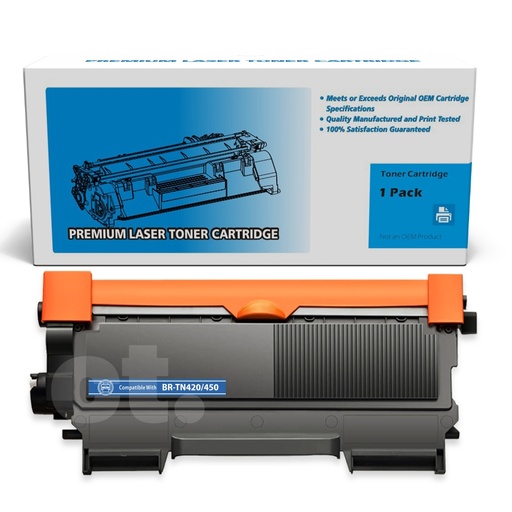 Brother TN-450 TN450 TN420 Compatible Black High Yield Toner Cartridge (1 Pack)