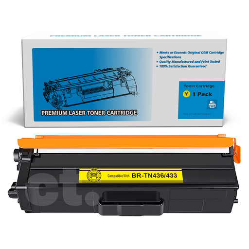Brother TN-436 TN436 TN-433 TN433 Compatible Yellow Extra High Yield Toner Cartridge (1 Pack)