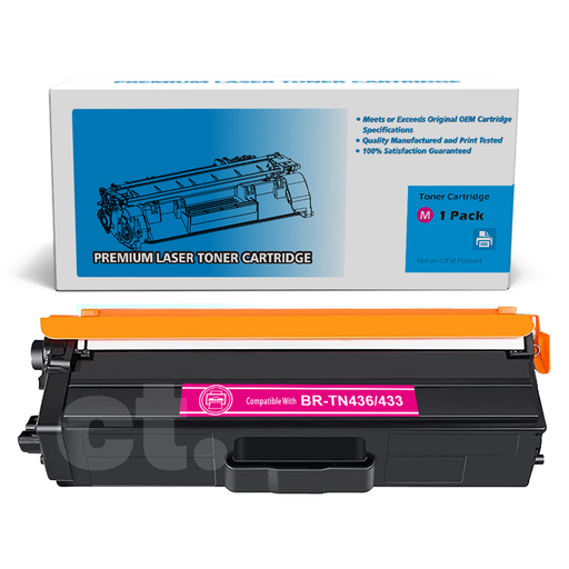 Brother TN-436 TN436 TN-433 TN433 Compatible Magenta Extra High Yield Toner Cartridge (1 Pack)