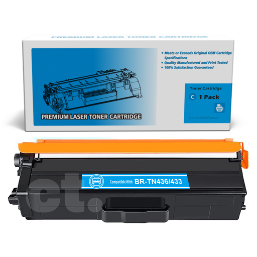 Brother TN-436 TN436 TN-433 TN433 Compatible Cyan Extra High Yield Toner Cartridge (1 Pack)