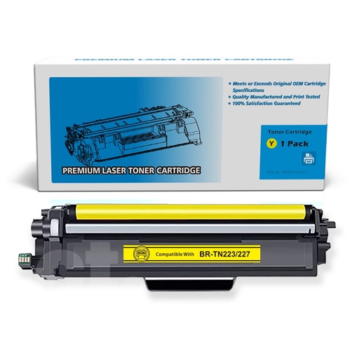 Brother TN-227 TN227 Compatible Yellow High Yield Toner Cartridge (1 Pack)