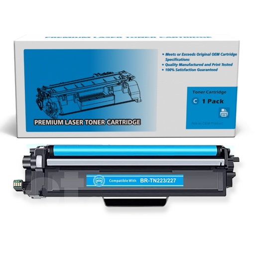 Brother TN-227 TN227 Compatible Cyan High Yield Toner Cartridge (1 Pack)