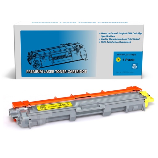 Brother TN-225 TN225 Compatible Yellow High Yield Toner Cartridge (1 Pack)