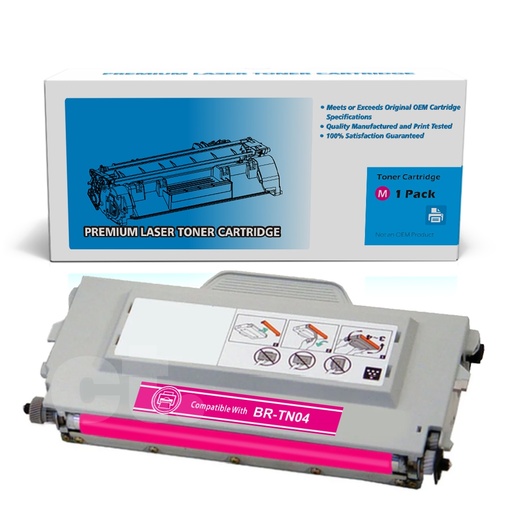Brother TN-04 TN04 Remanufactured Magenta Standard Yield Toner Cartridge (1 Pack)
