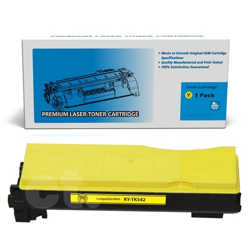 Kyocera TK-542 Compatible Yellow Standard Yield Toner Cartridge (1 Pack)