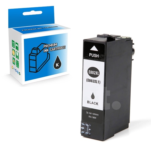 Epson T802XL (T802XL120) Compatible Black High Yield Ink Cartridge (1 Pack)