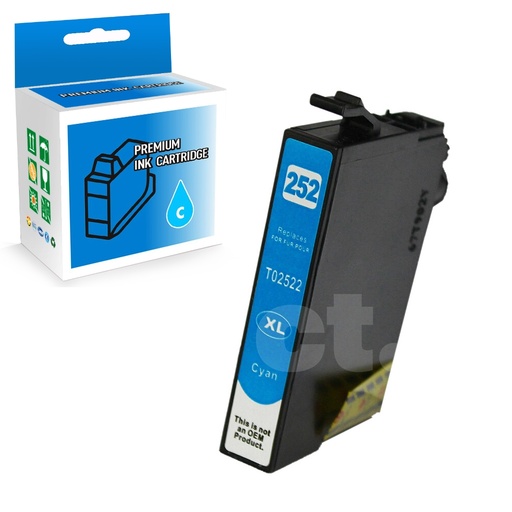 Epson T252XL220 252 XL Compatible Cyan High Yield Ink Cartridge (1 Pack)