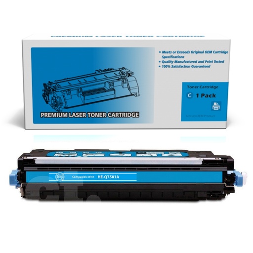 HP Q7581A 503A Remanufactured Cyan Standard Yield Toner Cartridge (1 Pack)