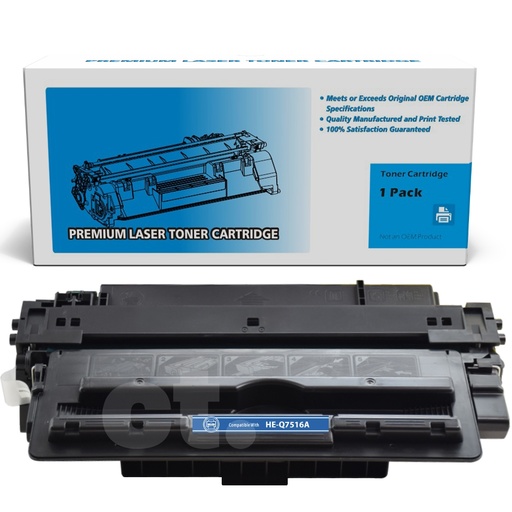 HP Q7516A (16A) Remanufactured Black Standard Yield Toner Cartridge (1 Pack)