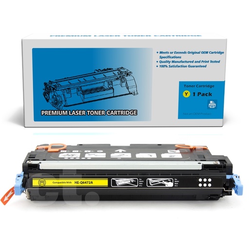 HP Q6472A 501A Remanufactured Yellow Standard Yield Toner Cartridge (1 Pack)