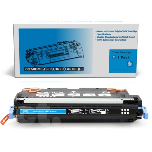 HP Q6471A 501A Remanufactured Cyan Standard Yield Toner Cartridge (1 Pack)