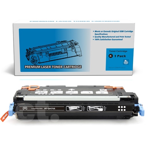 HP Q6470A 501A Remanufactured Black Standard Yield Toner Cartridge (1 Pack)
