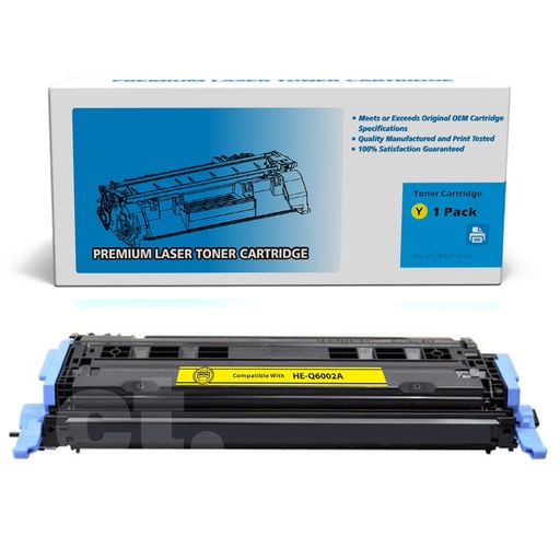 HP Q6002A 124A Remanufactured Yellow Standard Yield Toner Cartridge (1 Pack)