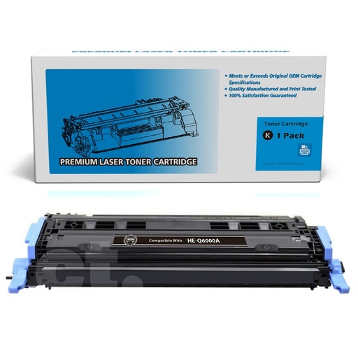 HP Q6000A 124A Remanufactured Black Standard Yield Toner Cartridge (1 Pack)