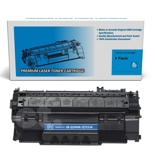 HP Q5949A 49A Q7553A 53A Compatible Black Standard Yield Toner Cartridge (1 Pack)