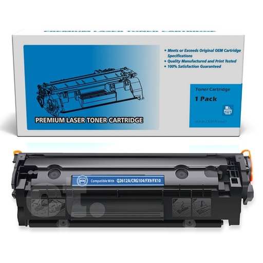 HP Q2612A Canon CRG104 FX9 FX10 Compatible Black Standard Yield Toner Cartridge (1 Pack)