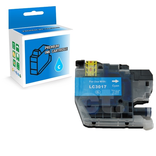 Brother LC3017XL Compatible Cyan High Yield Ink Cartridge (1 Pack)