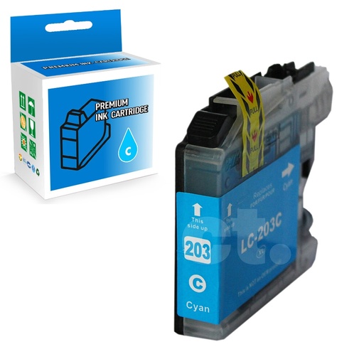 Brother LC203XL LC-203XL Compatible Cyan High Yield Ink Cartridge (1 Pack)