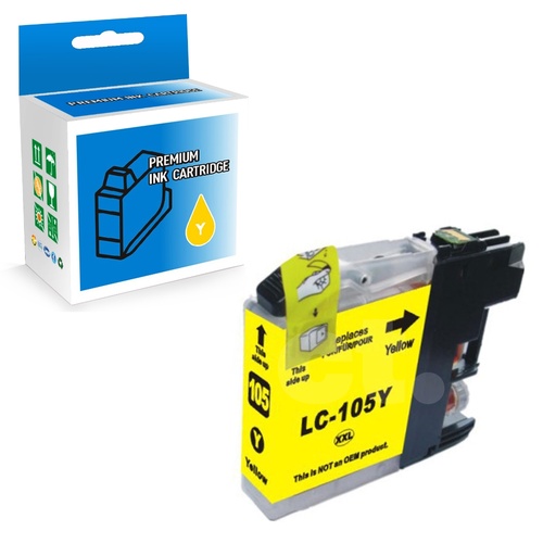 Brother LC105XXL Compatible Yellow Extra High Yield Ink Cartridge (1 Pack)