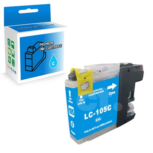 Brother LC105XXL Compatible Cyan Extra High Yield Ink Cartridge (1 Pack)
