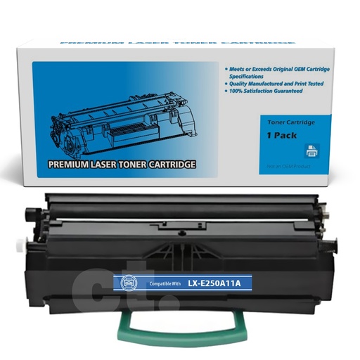 Lexmark E250A11A Compatible Black Standard Yield Toner Cartridge (1 Pack)
