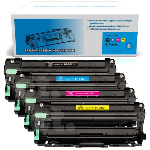Brother DR-221CL Universal Combo Compatible BK/C/M/Y Standard Yield Drum Imaging Unit (4 Pack)