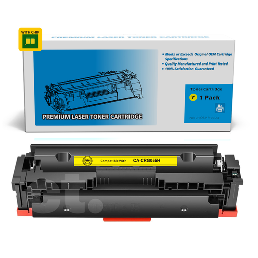 Canon CRG055H CRG 055H Compatible Yellow High Yield Toner Cartridge (1 Pack)