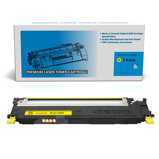 Samsung CLT-Y407S CLTY407S Compatible Yellow Standard Yield Toner Cartridge (1 Pack)