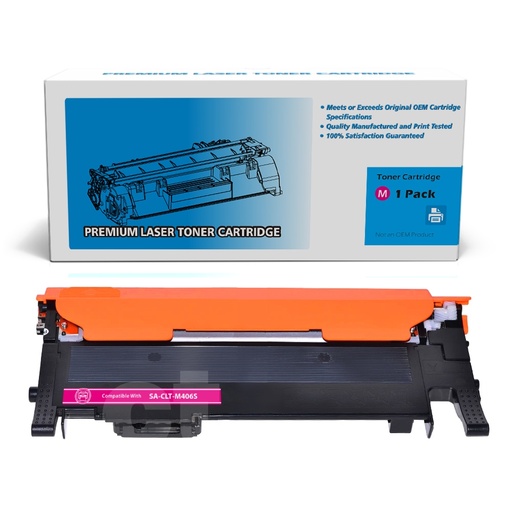 Samsung CLT-M406S CLTM406S Compatible Magenta Standard Yield Toner Cartridge (1 Pack)