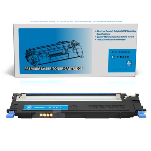 Samsung CLT-C407S CLTC407S Compatible Cyan Standard Yield Toner Cartridge (1 Pack)