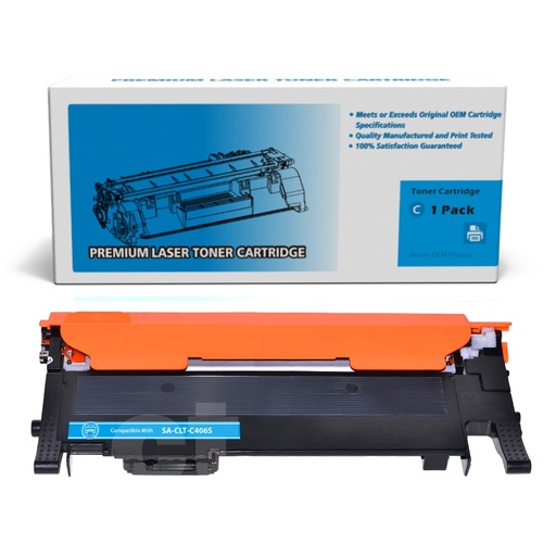 Samsung CLT-C406S CLTC406S Compatible Cyan Standard Yield Toner Cartridge (1 Pack)