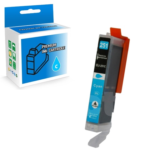 Canon CLI-251XL 6449B001 Compatible Cyan High Yield Ink Cartridge (1 Pack)